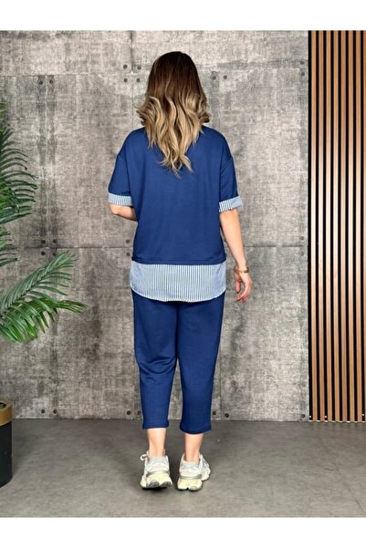 ALPACO Γυναικείο υφασμάτινο ριγέ πουκάμισο με γιακά δύο τεμαχίων -ΣΥΛΛΟΓΗ