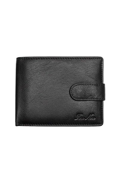 Toro Nero Men's Wallet Made Of Genuine Leather Black-e Vikiy, Rfid Protection