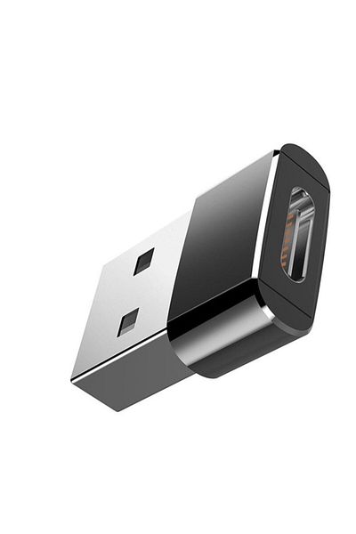 zola USB-A/USB-C adapter, black, 2.2x1.5x1.5 cm