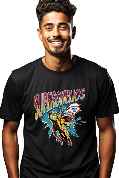 StoryGift Romania Tricou Barbati Super Chelios Supererou Sunt Aici Pentru Tin...
