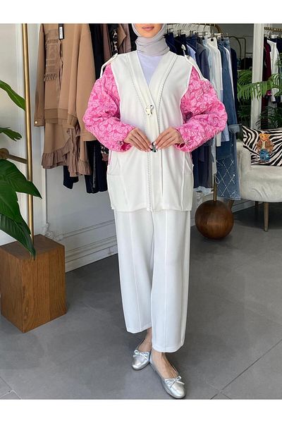 Ghisa Self-Patterned Large Button Suit