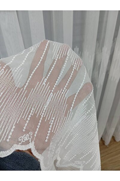 Taç Farbateks Planting Crown Lavinia Model 1E2Kat Pleated Wrinkle-Free Ironing Tulle Curtain