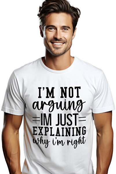 StoryGift Romania Tricou Barbati cu mesajul "Eu nu ma cert, doar explic de ce...