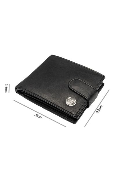 Toro Nero Men's Wallet Made Of Black Genuine Leather Viki, Rfid Protection