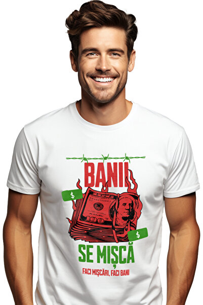 StoryGift Romania Tricou Barbati Banii Se Misca, Faci Miscari Faci Bani, Banc...