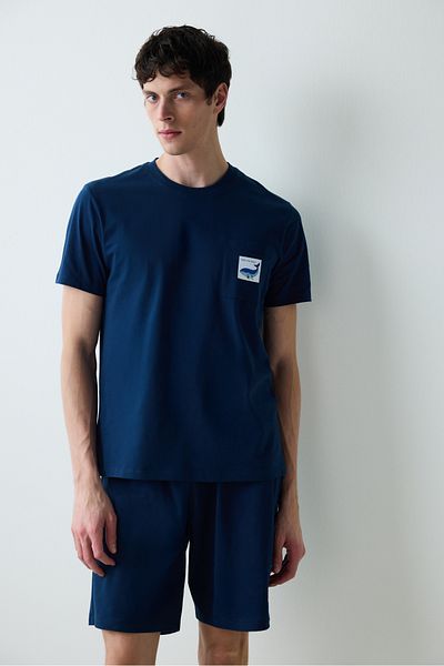 Penti Σετ πιτζάμες Whale Navy Blue Shorts