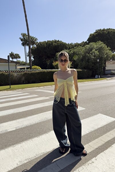 Bershka Strappy Lace Top