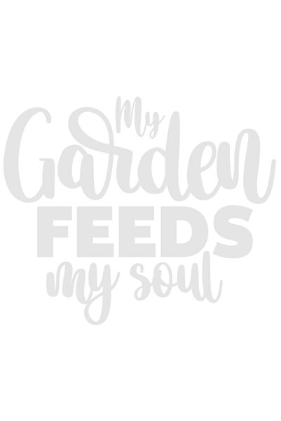 StoryGift Romania Sticker Adeziv 20CM Exterior cu textul in engleza "My garden feeds my soul" - gradina mea imi