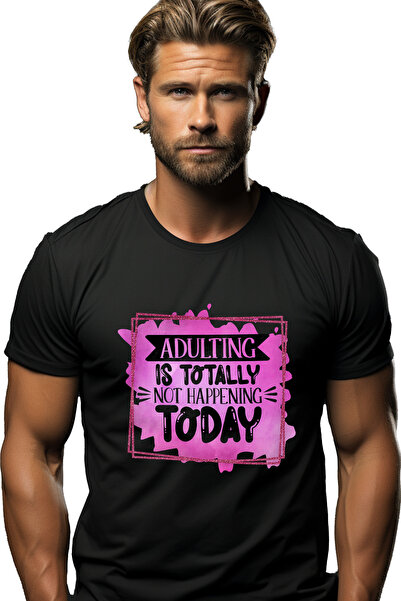 StoryGift Romania Men's T-Shirt With "Adulting Is Totally Not Happening Today...