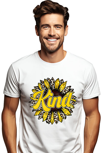 StoryGift Romania Tricou bărbătesc cu floarea-soarelui cu mesajul „bun”, Ilus...