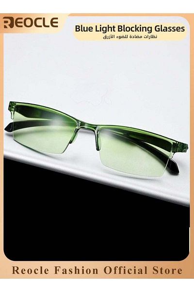 REOCLE Anti Blue Ray Reading Glasses Portable Ultra-Light Readers Progressive Multifocus Reading Glasses