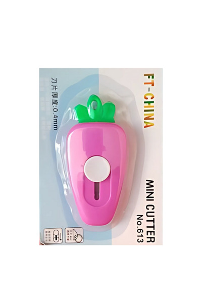 Ceylan Kırtasiye Kawaii Havuç Şekilli Mini Maket Bıçağı Fuşya (1 Adet)