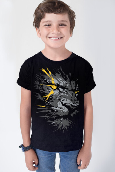ROCKANDROLL Žutook Arslan crna majica kratkih rukava za dečaka T-shirt