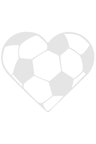 StoryGift Romania Sticker Adeziv 20CM Exterior cu o inimioara pentru pasionatii de fotbal , Vinyl Alb, 20 cm