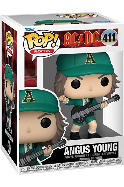 Funko البوب! الصخور: AC/DC، شخصية أنجوس يونغ (أخضر) من الفينيل، للمجموعة والهدايا