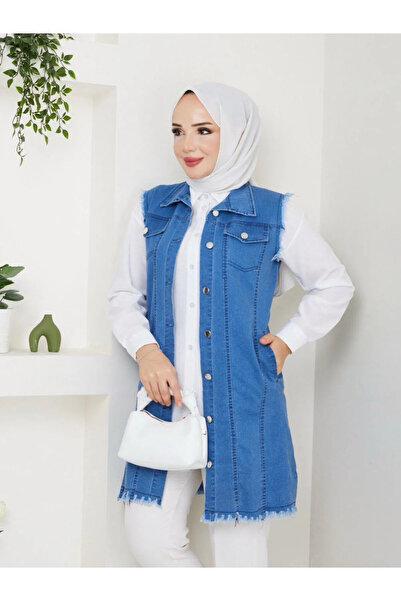 AVK MODA Tesettür Kadın Kot Yelek