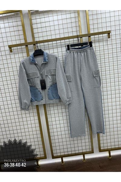 Zen Gray-42 Tracksuit Denim Set