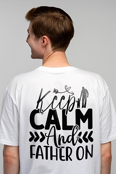 StoryGift Romania Tricou bărbătesc cu textul în engleză „keep Calm And Father...