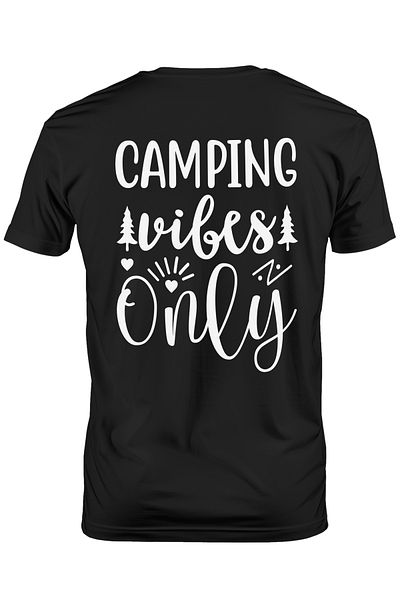 StoryGift Romania Men's T-shirt with trees and hearts for those who love camping with the message "camping Stg
