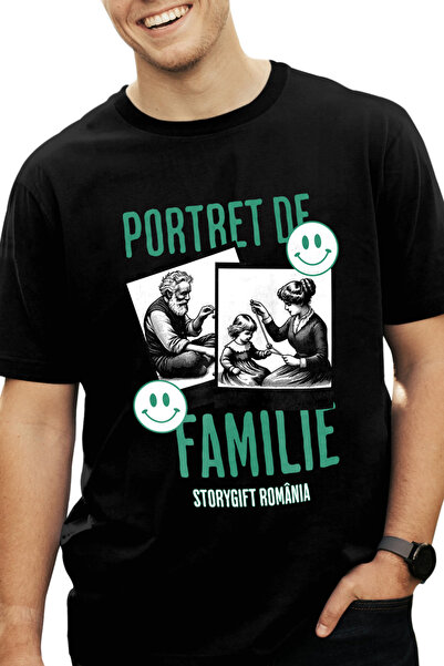 StoryGift Romania Tricou Barbati Portret De Familie Bunic Bunica Parinti Fami...