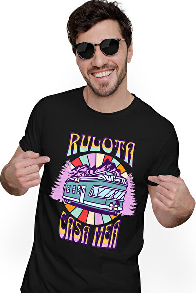 StoryGift Romania Tricou Barbati Rulota Este Casa Mea Mereu Aventura Calatori...