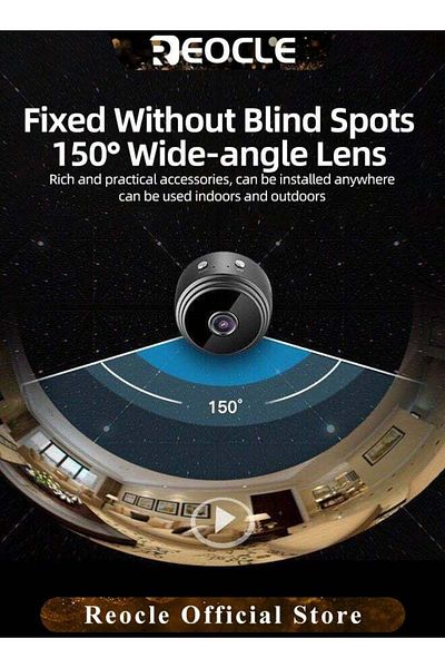 REOCLE Mini Wireless Camera Home Security Camera1080P HD Camera for Pet or Home Security