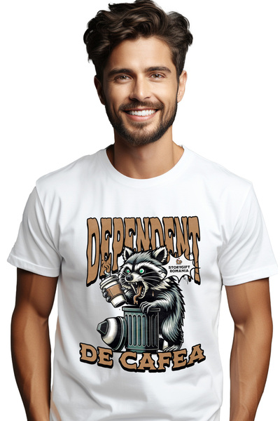 StoryGift Romania Tricou Barbati Raton Nervos Text Dependent De Cafea Haios A...