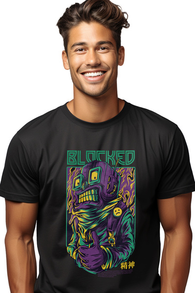 StoryGift Romania Ανδρικό T-shirt με ρομπότ με γυαλιά και μεγάλο χαμόγελο που...