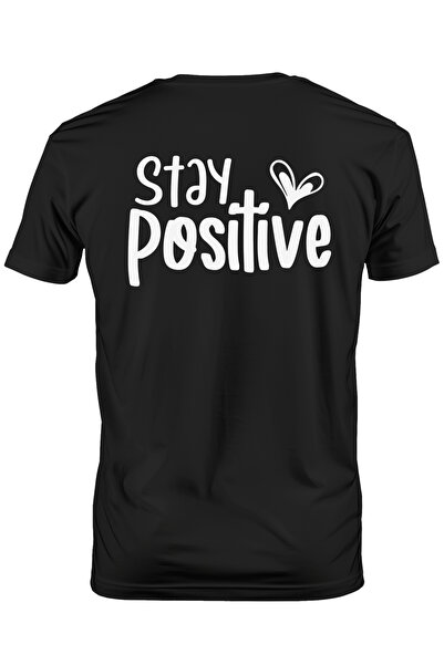 StoryGift Romania Tricou Barbati Cu Inimioara Si Textul In Engleza "stay Posi...