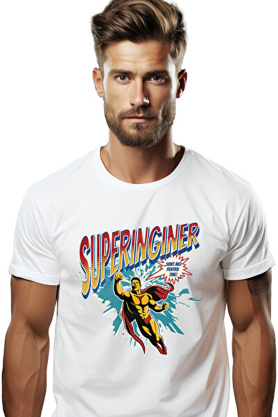 StoryGift Romania Tricou Barbati Super Inginer Supererou Sunt Aici Pentru Tin...