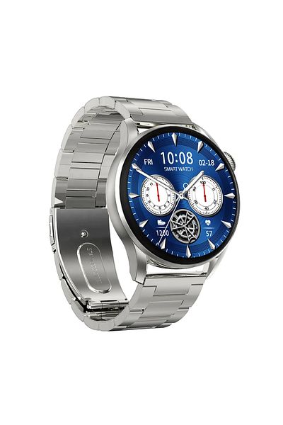 Smart Vibe SmartWatch DT™ WATCH3, Bluetooth HD Calling, Call/Message NOTIFICATIONS, 1.36" Borderless 4D, Silver