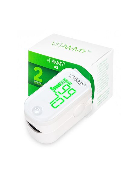 Vitammy Vitammy O2 pulse oximeter, easy-to-read LED display, measures SpO2 saturation and pulse