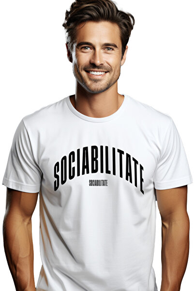 StoryGift Romania Tricou Barbati Cuvantul Sociabilitate, Motivational, Self H...