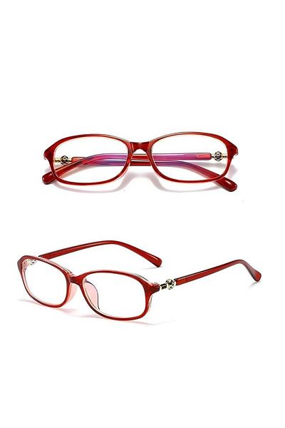 REOCLE Women's Reading Glasses Anti Eyestrain Blue Light Blocking Glasses ＋1.0x