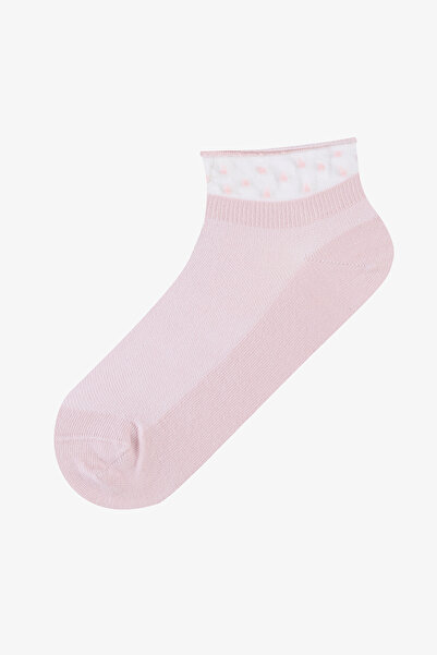 Penti Tulle Point 3-Piece Pink White Booties Socks