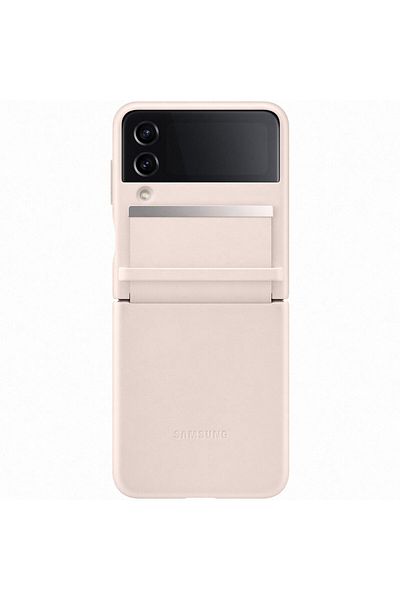 Samsung Husa De Protectie Flap Leather Cover Pentru Galaxy Z Flip4, Peach