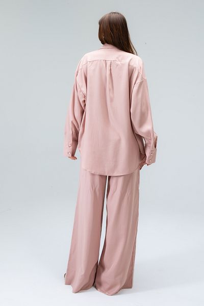 Tt Line Women's Palazzo Pants Viscon Pants Powder Pink Pants Loose Cut Pants