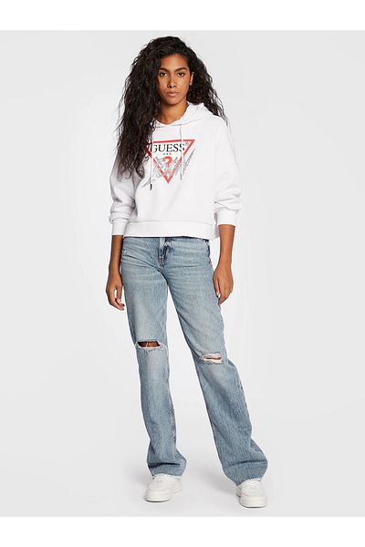Guess Icon Blouse W2BQ17 KB683 White Regular Fit