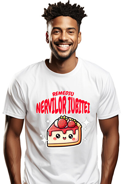 StoryGift Romania Tricou Barbati Felie De Chesscake Text Haios Remediu Nervil...