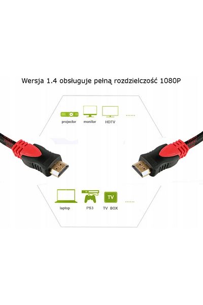 zola Cablu HDMI, 4 k, 3D UHD, cu 2 mufe hdmi tata, negru/rosu, 48 biti, 2.0, 3 m