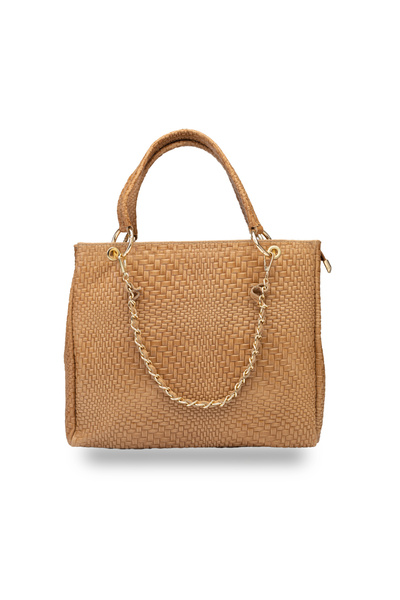 TORO NERO Geantă de damă din piele naturală maro Emily