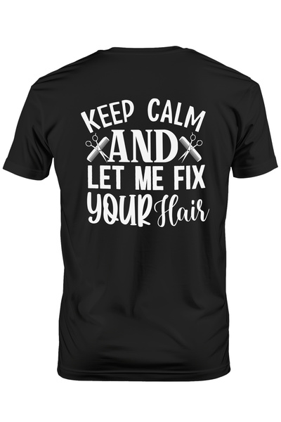 StoryGift Romania Tricou Barbati Cu Mesajul "keep Calm And Let Me Fix Your Ha...