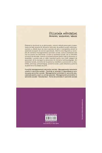 Polirom Management of institutions and services for people with special needs - Alois Ghergut