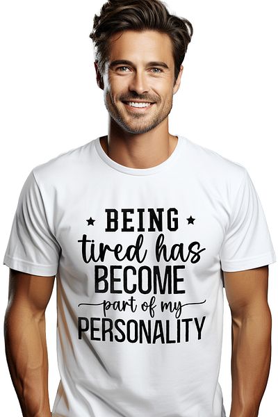 StoryGift Romania Men's T-Shirt For Those Whose Fatigue Has "Entered" Their Personality With Print On The Left Front