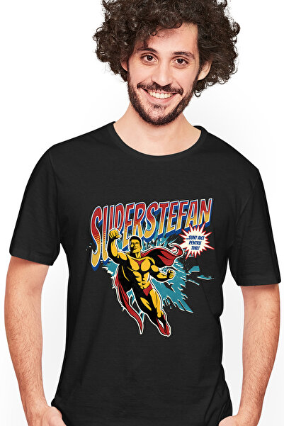 StoryGift Romania Tricou Barbati Super Stefan, Supererou Sunt Aici Pentru Tin...