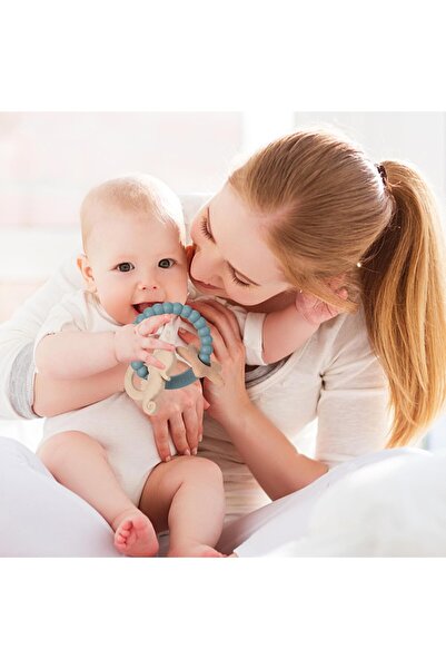 Flippy Baby Teether Bracelet, Seahorse & Starfish Design, Silicone, BPA-free, +3 months, Blue