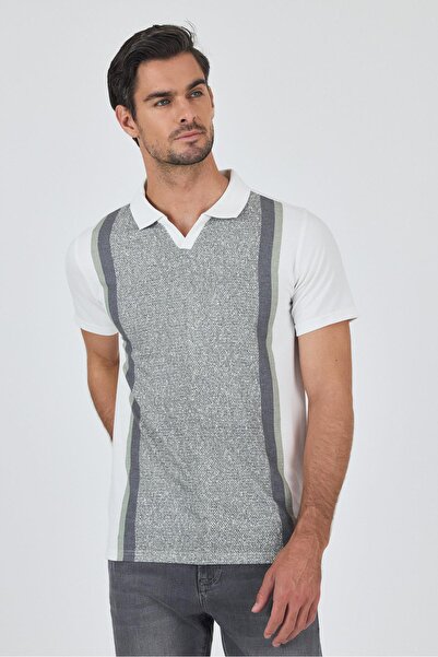 İmza Короткий рукав з принтом, італійський комір, без кишень, slim fit футбол...