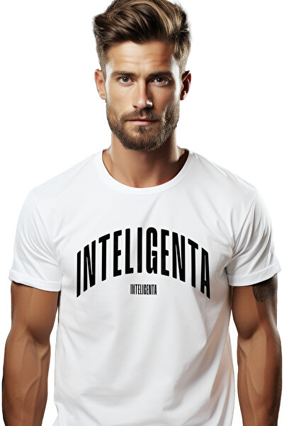 StoryGift Romania Tricou bărbătesc Cuvântul Inteligență, Motivațional, Autoaj...