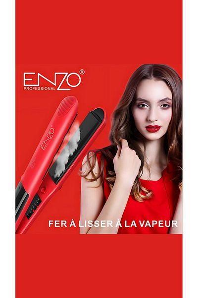 ENZO EN-3999 Professional Ionic Steam Flat Iron – Fast Ceramic Titanium Hair Straightener
