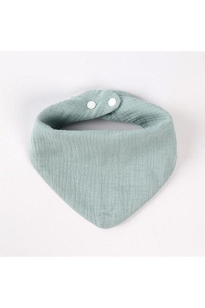 Flippy Triangular Bib, Flippy, Cotton, for Children 0-12 Months, 33x32 cm, Water Resistant, Blue